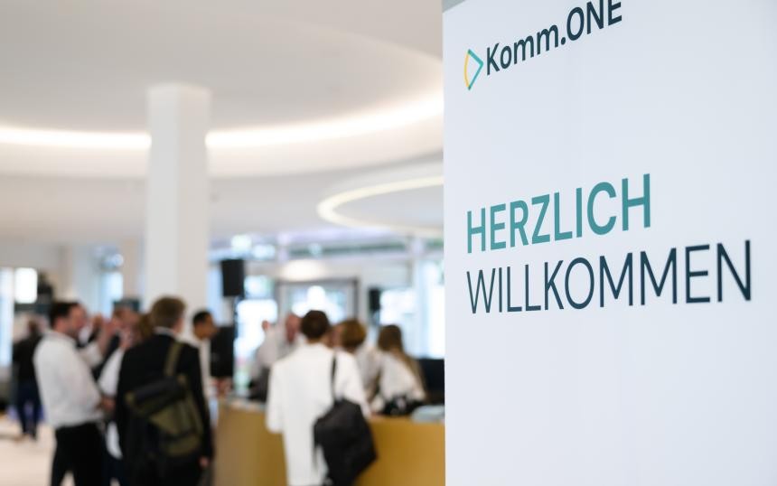 Eingangsbereich der Komm.ONE in Stuttgart Eingangsbereich der Komm.ONE in Stuttgart