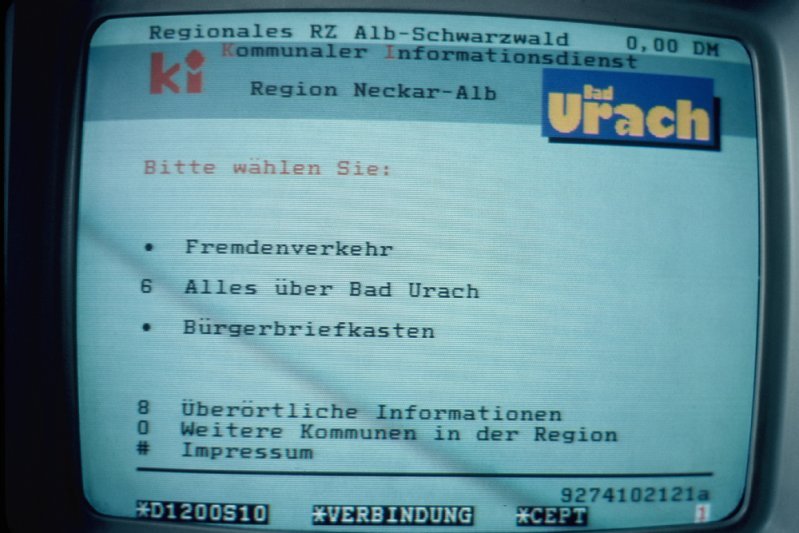 Bildschirm mit BTX Bad Urach